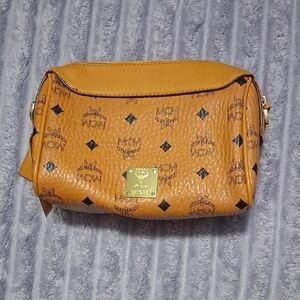 MCM Cognac Visetos Crossbody Bag